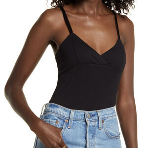 Open Edit V-Neck Cotton Blend Camisole​​​​​​​​​​​